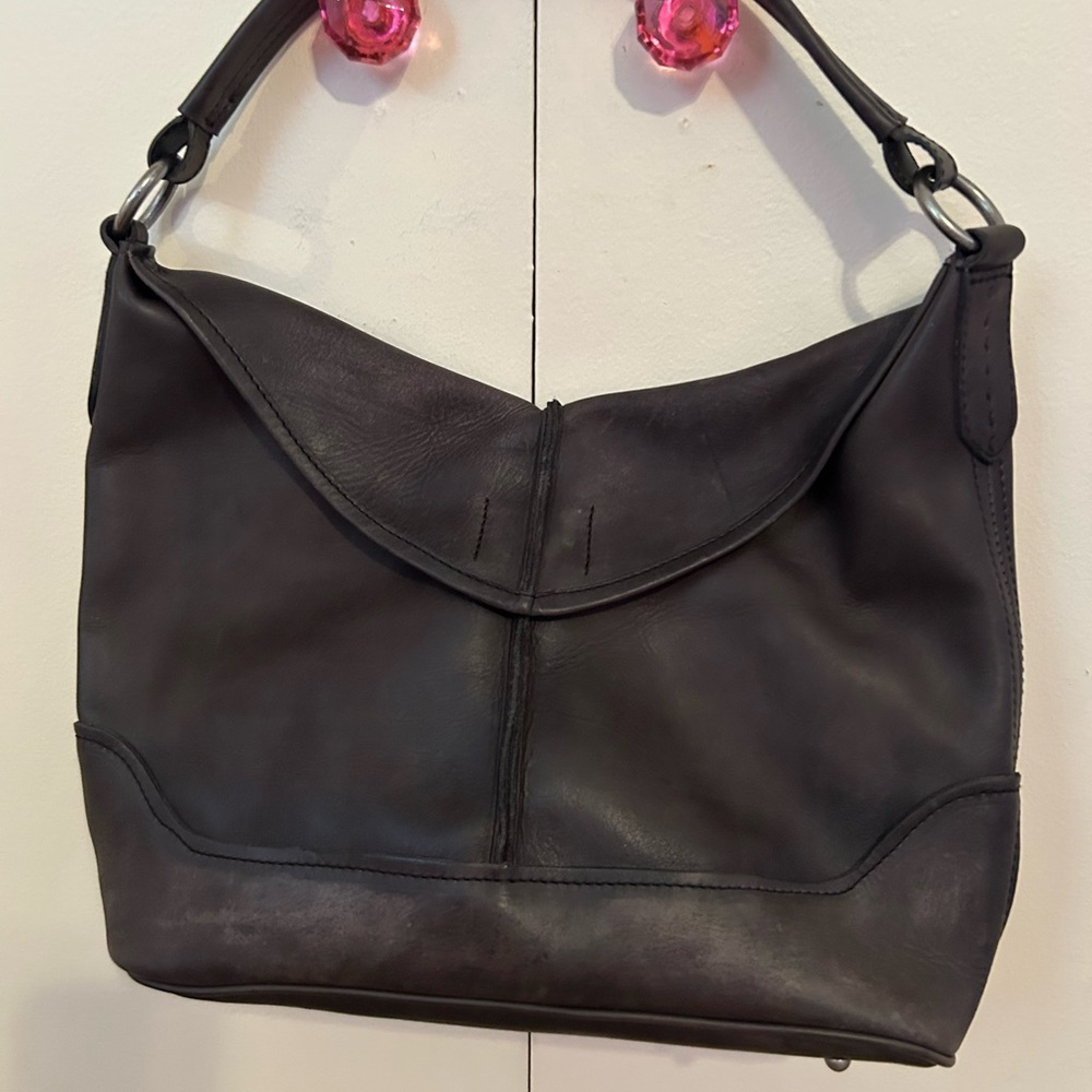 Classic Frye Leather Hobo Bag in Dark Brown